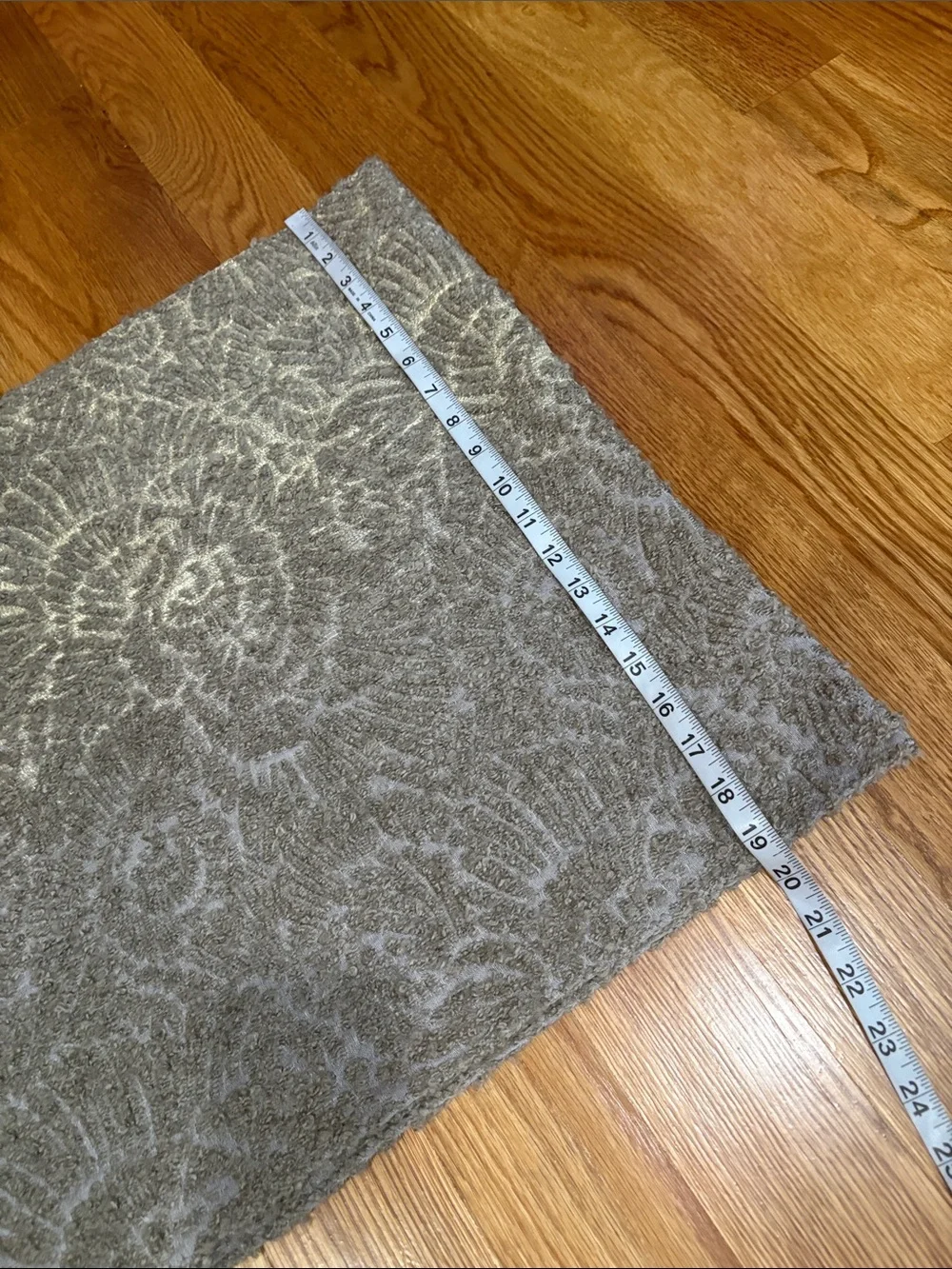 Textured metallic gold gray floral textured pattern Fringe Shawl Wrap